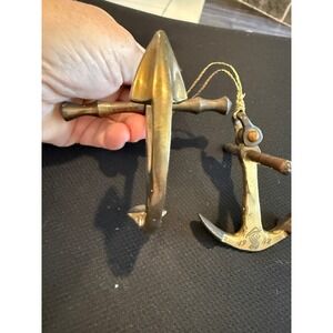 Vintage Brass look Metal Anchor Nautical Decor Made in‎ India Door Knocker